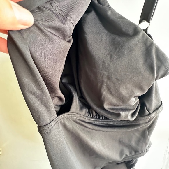 NWT - MICHAEL Michael Kors High Neck One Piece Swimsuit - Solids Black Size 8 - Picture 11 of 12